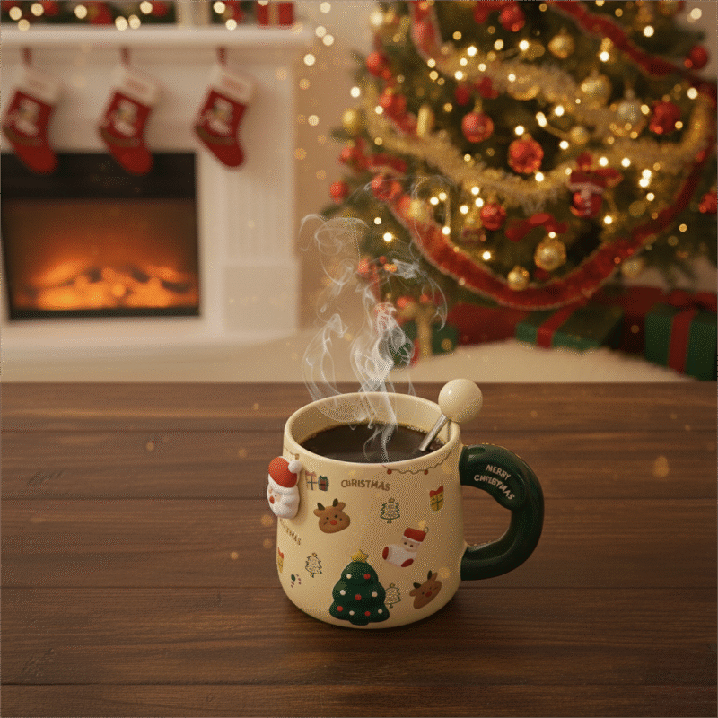 Ceramic Christmas Mug with Santa.ring03