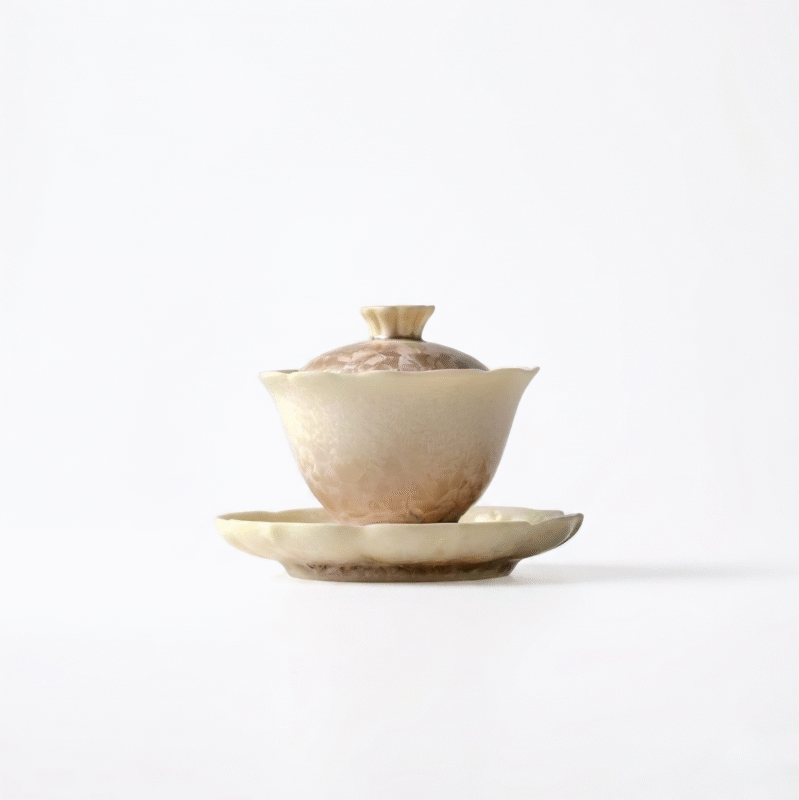 Ceramic Gaiwan for Gongfu Tea - High-Fired Porcelain with Crystalline Glaze_main