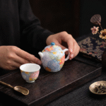 Arita Enamel Japanese Tea Pot - Tea Infuser Teapot_ring04