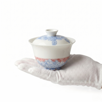 Blue Peony Ceramic Tea Sets - Chinese Tea Cup_ring01