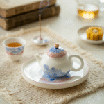 Blue Peony Ceramic Tea Sets - Chinese Tea Cup_ring02