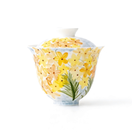 Bouquet Gaiwan Ceramic Tea Cup For Gong Fu Ceremony_main
