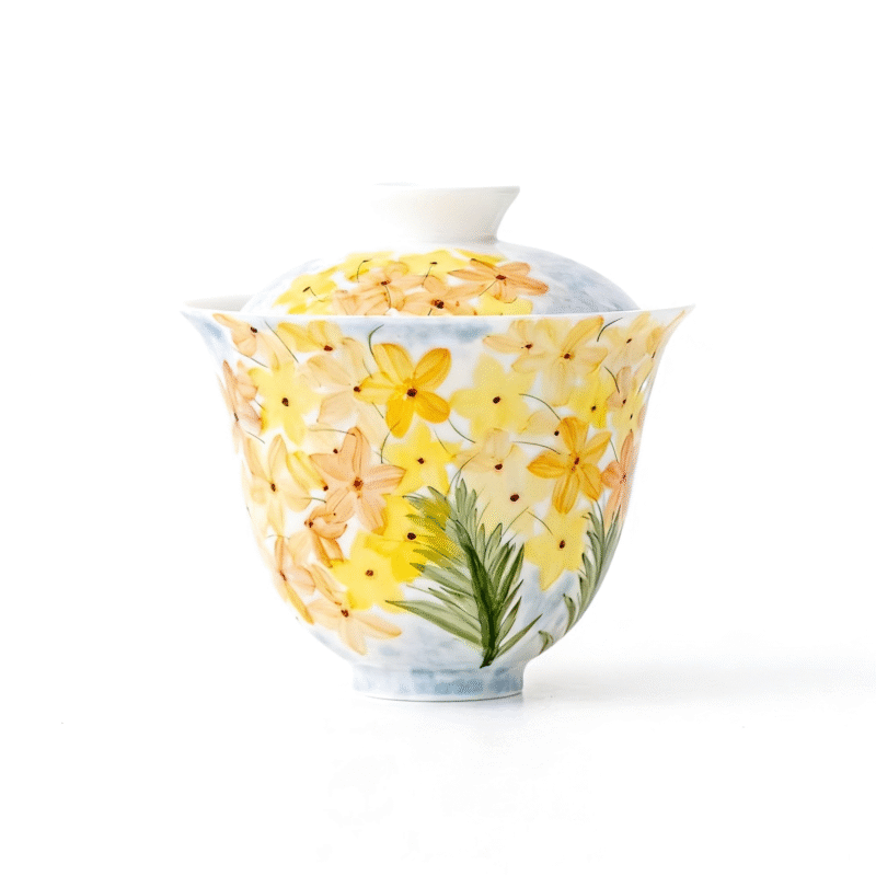 Bouquet Gaiwan Ceramic Tea Cup For Gong Fu Ceremony_main