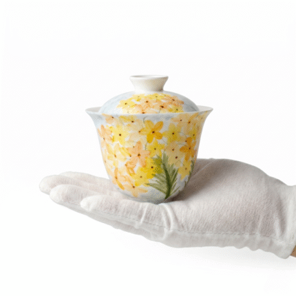 Bouquet Gaiwan Ceramic Tea Cup For Gong Fu Ceremony_ring01