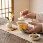 Bouquet Gaiwan Ceramic Tea Cup For Gong Fu Ceremony_ring03