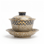 Celadon Gaiwan Tea Cup with Gilded Gongfu Tasting Vessel_main