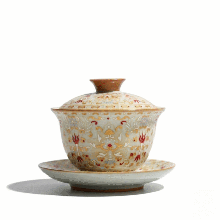 Gaiwan Tea Set with Matching Tea Cup Set - Porcelain Gongfu Tea Set_main