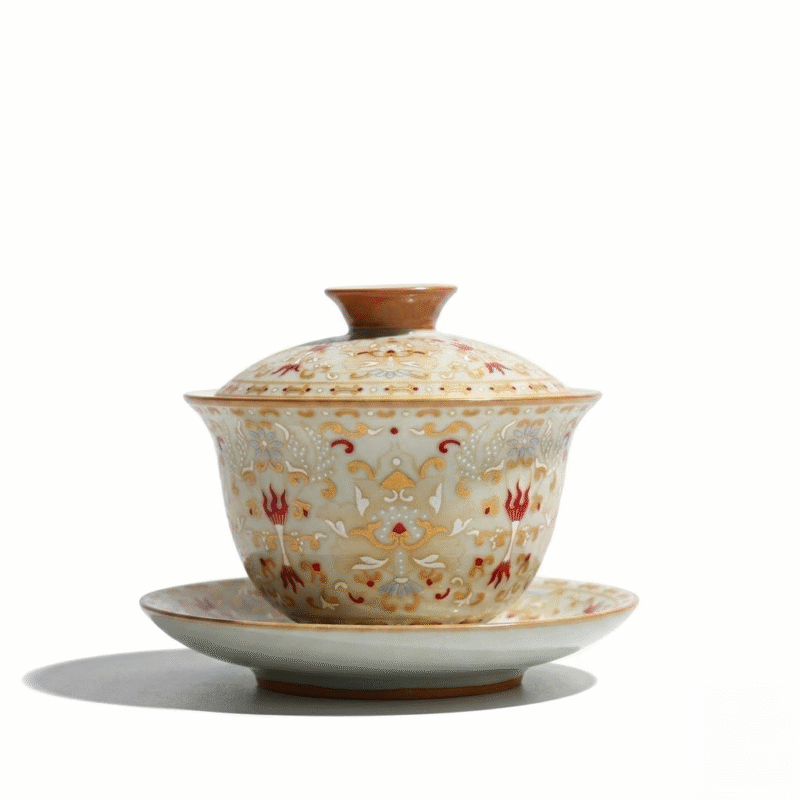 Gaiwan Tea Set with Matching Tea Cup Set - Porcelain Gongfu Tea Set_main