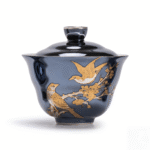 Gongfu Tea Set - Silver Plate Tea Set with Hand-Painted Magpie Motif_main