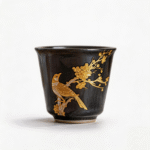 Gongfu Tea Set - Silver Plate Tea Set with Hand-Painted Magpie Motif_ring05
