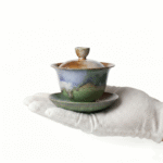 Handmade Ice Crackle Glazed Porcelain Gaiwan Tea Cup_ring01
