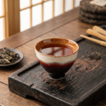 Handmade Tea Cups With Unique Ice Crackle Kiln Glaze_ring02