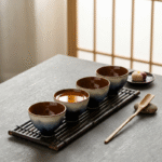 Handmade Tea Cups With Unique Ice Crackle Kiln Glaze_ring03