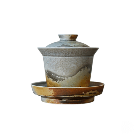 Horseshoe Reactive Glaze Gaiwan For Gongfu Ceremony_main