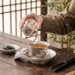 Ink Dragon Gilded Silver Gaiwan-Handcrafted Gongfu Tea Set_ring03