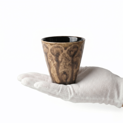 Japanese Ceramic Wood Fired Master Teacup with Reactive Glaze_ring01