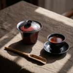 Retro Lacquer Red Eggshell Traditional Gaiwan - Gongfu Teaware_ring03