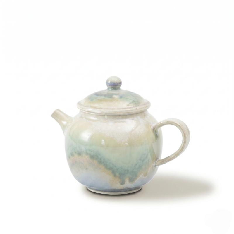 Aurora Teapot - Reactive Soda Glaze Tea Pot With Strainer_ring01
