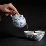 Blue And White China Teapot-Silver Filigree White Porcelain Teapot_ring02
