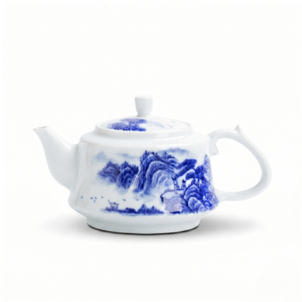 Blue And White China Teapot-Traditional Teapot_main