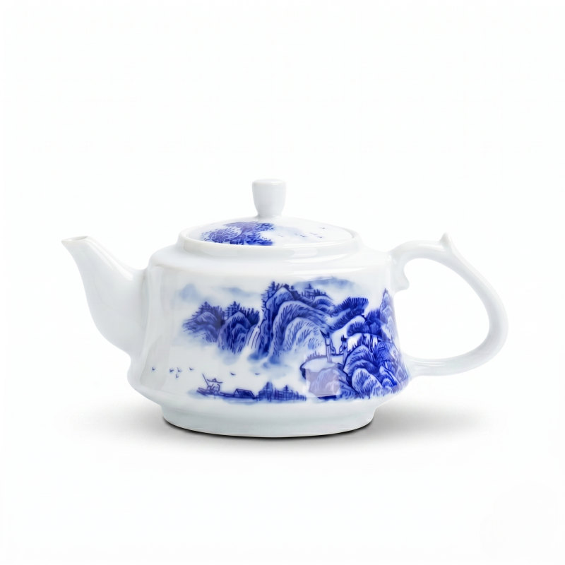 Blue And White China Teapot-Traditional Teapot_main Blue And White China Teapot-Traditional Teapot_main