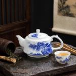 Blue And White China Teapot-Traditional Teapot_ring03