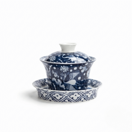 Blue And White Tea Set-Porcelain Crackle Gaiwan Set_main