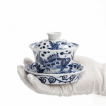 Blue And White Tea Set-Porcelain Crackle Gaiwan Set_ring01