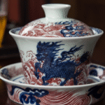 Blue And White Tea Set-Porcelain Crackle Gaiwan Set_ring02