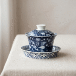 Blue And White Tea Set-Porcelain Crackle Gaiwan Set_ring03