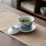 Blue And White Underglaze Red Gaiwan Tea Cup_ring03