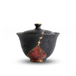 Chinese Gaiwan For Gong Fu Ceremony-Gilded Black Lacquer_main