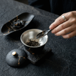 Chinese Gaiwan For Gong Fu Ceremony-Gilded Black Lacquer_ring05