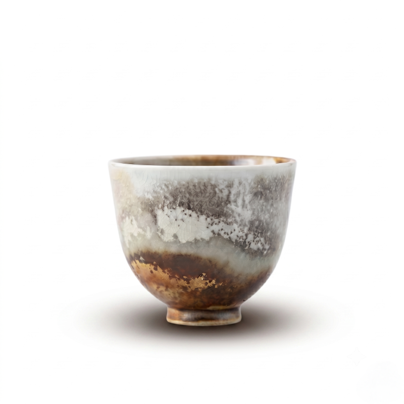 Eggshell Stem Pottery Tea Cups - Reactive Glaze Tea Cup_main Eggshell Stem Pottery Tea Cups - Reactive Glaze Tea Cup_main