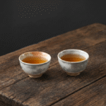 Eggshell Stem Pottery Tea Cups - Reactive Glaze Tea Cup_ring03