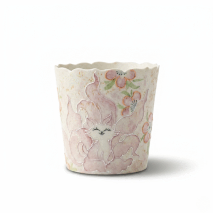 Embossed Nine-Tailed Fox Ceramic Tea Cups For Gong Fu Tea Ceremony_main