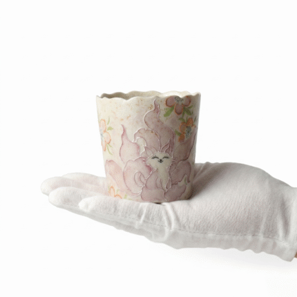 Embossed Nine-Tailed Fox Ceramic Tea Cups For Gong Fu Tea Ceremony_ring01