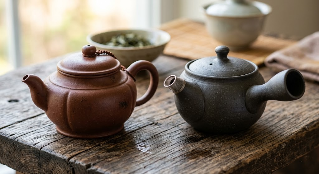 Gongfu-tea-pot-vs-Japanese-Kyusu-brewing