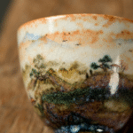 Hand-Painted Shino Reactive Glaze Japanese Tea Cup_ring02