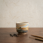 Hand-Painted Shino Reactive Glaze Japanese Tea Cup_ring04