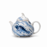 Hand Painted Teapot-Seaweed Fish Ru Kiln Porcelain Teapot_main