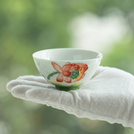 Japanese Tea Cup For Arita Tea Set-Embossed Chicken Heart_ring01