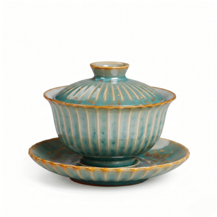 Jun Ware Crackle Reactive Glaze Gaiwan - Ceramic Tea Cups_main
