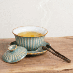 Jun Ware Crackle Reactive Glaze Gaiwan - Ceramic Tea Cups_ring03