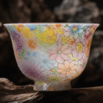 Porcelain Tea Cup-Jade Millefleurs Enamel Artisan Tea Set_ring03