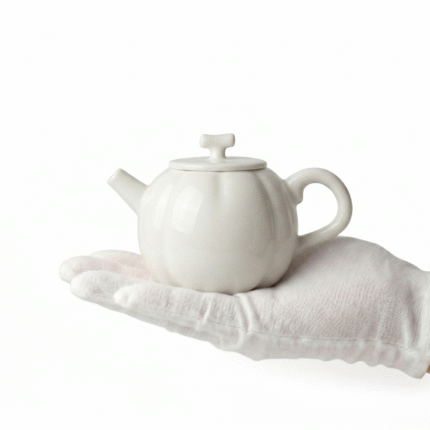 Pumpkin Teapot Style White Porcelain Teapot_ring01