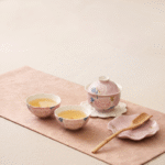 Relief Peony Traditional Tea Set With Ceramic Tea Cup_ring03