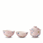 Relief Peony Traditional Tea Set With Ceramic Tea Cup_ring07
