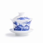 Sancai Glazed Porcelain Gaiwan-Blue And White Landscape_main