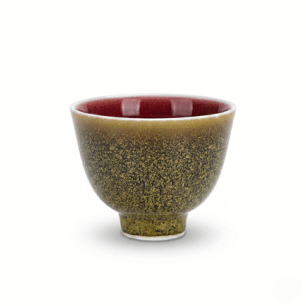 Tea Dust & Oxblood Glaze Traditional Tea Cup - Gongfu Teaware_main